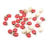 10Pcs Red Ladybird Ladybug Enamel Charm Animals Pendant Bracelet Jewelry Making,Necklace Pedant,DIY Necklace Making Jewelry Making Charming Beads