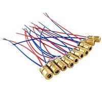 10pcs Red Laser 3V - 5V Adjustable Dot Diode 5mW Copper Head 650nm 6mm Compatible with Arduino Raspberry Pi - UMTMedia®