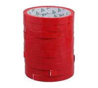10pcs Red Polypropylene Produce Bag Adhesive Tape for Quick Bundling | Non Printed Finish, Secure Closure for Produce Bag Necks, Organized Sorting in Kitchens and Market Stalls