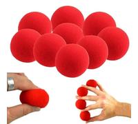 10PCS Red Sponge Balls - Magic Sponge Balls for Adults,Soft Magic Tool SpongeBalls,Mini Street Classical Comedy Trick Props MagicKits and Accessories Novelty and Gag, for Magicians