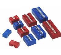 10PCS Red Toggle Switch Spacing 2.54MM DIP Dial The Code Switch 1 2 3 4 5 6 7 8 9 10 12 PIN Quick Switch (Color : Red, Size : 5)(3)