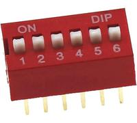 10PCS Red Toggle Switch Spacing 2.54MM DIP Dial The Code Switch 1 2 3 4 5 6 7 8 9 10 12 PIN Quick Switch (Color : Red, Size : 5)(10)