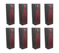 10pcs Red Wine Gift Bags, Paper Carry Pouches | Ten-piece Set, Fashionable and Gorgeous Style, Large Interior Space, Sturdy for Shopping and Storage