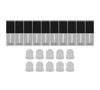 10pcs Refillable Lip Gloss Tube, Empty Lip Gloss Bottle for DIY Lip Gloss, Travel Mini Lip Glaze Tube with Silicone Cover, Leak Proof Plastic Container for Makeup Cosmetics