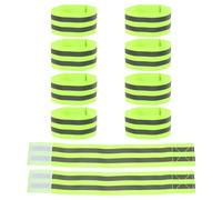 10pcs Reflective Armband with Wide Double Strips for Night Running