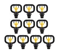 10PCS Refraction Micro Nozzle Butterfly Rotating Sprinkler Garden Irrigation Rotating Misting Nozzle G1/2 G3/4 Male Thread