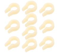 10Pcs Refrigerator Hinge Spacer Washers 0.3 Inch Beige Plastic | For freezer door pivot assemblies, 0.2 Inch thickness, smooth edges and uniform fit, helps stability and gap adjustment