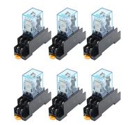 10Pcs Relay LY2 DC12V DC24V AC110V AC220V Small relay 10A 8 Pins Coil DPDT With Socket Base 8pin 10A(AC,220V)