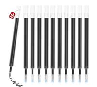 10pcs Replacement Black Pen Refills 0.5mm Black Ink Pen Refills, for Daily Work Writing School Office Supplies with Smooth Writing