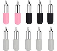 10Pcs Replacement Blades for Cutting Plotters, Compatible with Cricut Joy, Includes 5Pcs 45° White Cap + 3Pcs 60° Black Cap + 2Pcs 30° Pink Cap Roland Tips, 3 mm