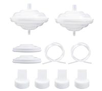 10pcs Replacement Breast Pump Parts for Spectra & Motif, 4pcs Duckbill Valves 2pcs Backflow Protectors 2pcs Silicone Film 2pcs Silicone Tubes Breast Pump Accessories for Spectra S1, S2, 9 Plus