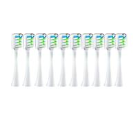 10pcs Replacement Brush Heads，Compatible for Xiaomi SOOCAS X3 X5 V1 X3U Soft Bristle Toothbrush(10PCS White)