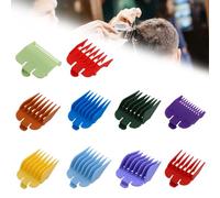 10Pcs Replacement Hair Clipper Limit Comb, Multicolor Hair Clipper Guards Combs with Dusting Brush, Combs Replacement Guards Attachment, Multi Size Guide Limit Comb for Most Clippers Trimmers
