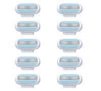 10PCS Replacement Razor Blades Compatible with Gillette Venus Extra Smooth Women's Razor, 3 Layer Blade & Pivoting Head, Razor Blades Refills for Venus Razors Effortless Glide, Easy to Replace (Blue)