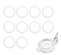 10Pcs Replacement Rubber Seals, Silicone Airtight Seals Leakproof Replacement Seal Rings for 0.5l 1l 2l 0.35 Litre for Kitchen, Mason Jars