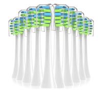 10PCS Replacement Toothbrush Heads, Compatible for 7am2m AM101/AM105 Sonic Electric Toothbrush Vacuum Soft Bristle Nozzles(10PCS White)