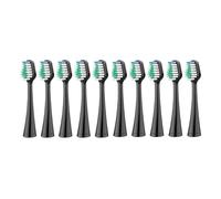 10Pcs Replacement Toothbrush Heads ，Compatible for AquaSonic Duo and for Home Dental Center/Waterpik Sonic Electric Brush Refills(10 Black)