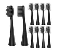 10pcs Replacement Toothbrush Heads Compatible for Burst Adult Electric Toothbrush Compatible for Seago S9 S1 S6 S8 S21 S26 S28 SG540 SG860(Black 10pcs)