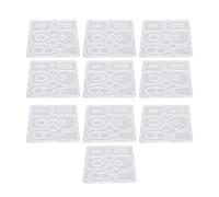 10Pcs Resin Casting Silicone Molds, DIY Jewelry Making Molds for Pendant Crafts, Irregular Shape Reusable Non - Molds with Smooth Finish for Home Craft and Parent - Child