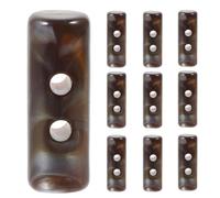 10pcs Resin Coat Toggle Buttons, 2.5x0.8x0.8cm Sewing Fasteners | Imitation Horn Design, Coffee Pattern, Decorative Enhancement for Coats, Trench Garments, Repairs and DIY Embellishment