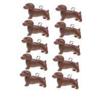 10pcs Resin Dog Charms 3d Dachshund Dog Pendants Cute Cartoon Puppy Charms Lovely Animal Pendants for DIY Earrings Necklace Bracelet Keychain Jewelry Making Supplies
