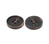 10Pcs Resin Horn Buttons 15-28mm for Women's Coat Suit Blazer Windbreaker, Classical Fashion Sewing DIY,Black Brown,21mm - 15Pcs