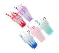 10pcs Resin Mini Ice Cream Cup Charms Lightweight Pendants for DIY Jewelry Making Bracelets Earrings Necklaces Keychains Craft Supplies