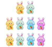 10pcs Resin Piggy Figurines Night Glow, Mini Resin Animals Glow in The Dark Tiny Resin Figures Variety Pack to Hide for Fish Tank Aquarium Fairy Garden Accessories Decorations (10pcs Rabbit)