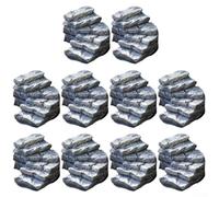 10PCS Resin Stone Steps for Mini Garden Pathway with Natural Finish for Diorama, Model Building, and Creative Displays (Curved)