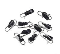 10pcs Resistant Bait Clip for Sea Fishing Applications Featuring Stainless Steel Frame and ABS Structural Reinforcement (black)