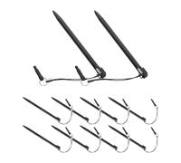10pcs Resistive Touch Screen Pen with Textured Grip Black Plastic | Ergonomic Non-slip Design, Fine Point Hard Tip, for Professional Drivers and Warehouse Staff