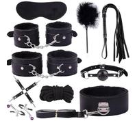 10Pcs Restraint Set for Adult Sex Training -UKGC01ZP，Black，Same &Cheaper：B