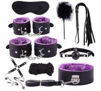 10Pcs Restraint Set for Adult Sex Training -UKGC01ZP，Purple，Same &Cheaper：B