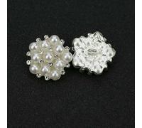 10pcs Retro Flower Round Heart Metal Pearl Buttons Female Suit Dress Shank Button DIY Sewing Clothing Accessories Needlework-4