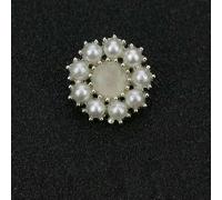 10pcs Retro Flower Round Heart Metal Pearl Buttons Female Suit Dress Shank Button DIY Sewing Clothing Accessories Needlework-7