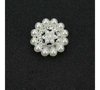 10pcs Retro Flower Round Heart Metal Pearl Buttons Female Suit Dress Shank Button DIY Sewing Clothing Accessories needlework-14