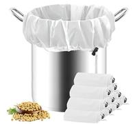 10Pcs Reusable Brew Bags, 26 x 22 inch Extra Large Fine Mesh Strainer Bag Cold Bags with Adjustable Drawstring for Nut Milk Beer Grains Fruit Cider Press Wine Straining Brew in a Bag