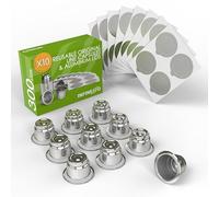 10pcs Reusable Capsules for Nespresso OriginalLine - 300pcs Foil Lids with 10pcs Refillable Coffee Pods Compatible for Nespresso OriginalLine Machine.