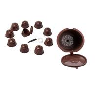 10pcs Reusable Coffee Capsules for Dolce Gusto Coffee Machine, Refillable BPA Free Coffee Filters Cups Pods K-Cups