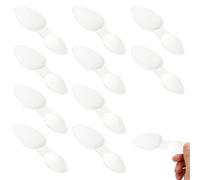 10Pcs Reusable Medicine Spoon 2.5ml/5ml White Double-Sided Plastic Spoon for Measuring Sugar Oil Medicine Cereal Milk Powder Coffee Powder Washing Powders for Home School&Office