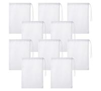 10PCS Reusable Nut Milk Bags, Fine Mesh Muslin Cloths for Cold Brew Coffee, Soy Milk, Juice, Jam and Food Straining