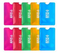 10pcs RFID Blocking Sleeves, Colorful Credit Card Protector RFID Identity Card Protector Identity Theft Protection Secure Sleeve Protect Your Credit, Debit, and ID Cards From Electronic Theft