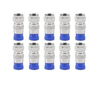 10Pcs RG6 Coaxial Cable Connector F Type Compression Connector Compression Fitting Coax Adapter for Mobile Cable TV, Audio, Video, Lighting, RF Cables, and Cable Modems