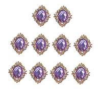 10pcs Rhinestone Cabochon Sewing Crystal Button for DIY Wedding Decor, 30x25mm