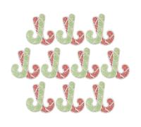 10pcs Rhinestone Candy Cane Christmas Patch for Phone Cases Season | Reflective Bling Motif, Beginner Friendly DIY Decor, for Present Boxes and Christmas Craft Projects