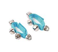 10PCS Rhythm Wrist Band Jingle Bells Musical Instruments Gift for Kids Hand Percussion Shakers Preschool Education Early Learning Toys for Dance Party(Blue)