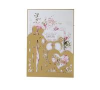 10pcs Rings Elegant Bride And Groom Greeting Card Valentine's Day Wedding Party Favor Decor For Wedding Engagement Anniversary(Red)(Beige Gold)