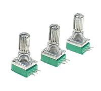 10pcs RK097N RV097G RK097NS Single Linear Rotary Seal Amplifier Potentiometers Knurled Shaft Variable Resistors with Switch (3 PIN,5K)