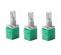 10pcs RK097N RV097G RK097NS Single Linear Rotary Seal Amplifier Potentiometers Knurled Shaft Variable Resistors with Switch (8 PIN,500K)
