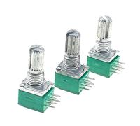 10pcs RK097N RV097G RK097NS Single Linear Rotary Seal Amplifier Potentiometers Knurled Shaft Variable Resistors with Switch (6 PIN,50K)